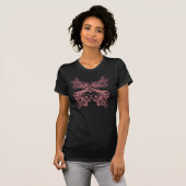 Rosa künstlerischer Schmetterling T-Shirt (Vorne ganz)