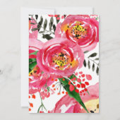 Rosa Kupfer Rose Brautparty Einladung (Rückseite)