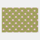 Rosa Kürbis auf Mocha Green und Orange Geschenkpapier Set (Vorderseite)