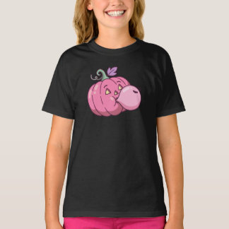 Rosa Kürbis Bubble Gum Süße Pastell-Halloween T-Shirt
