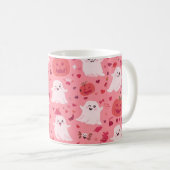 Rosa Kürbis Geisterhafte Überraschung Kaffeetasse (VorderseiteRechts)
