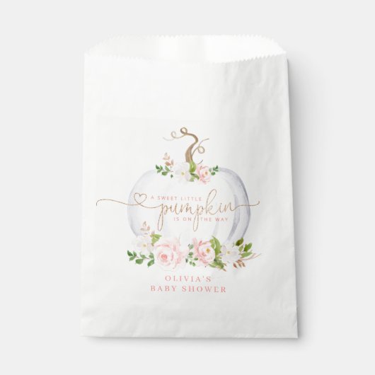 Rosa Kürbis Geschenktütchen (Vorderseite)