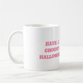 Rosa Kürbis Groovy Halloween Kaffeetasse (Links)