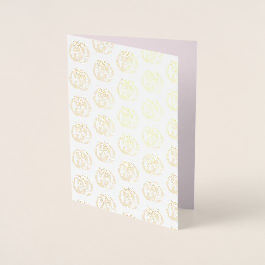 Rosa Kürbis mit schwarzem Bug Folienkarte (Vorderseite)