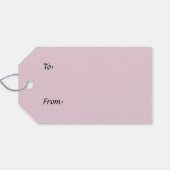 Rosa Kürbis mit schwarzem Bug Geschenkanhänger (Rückseite Horizontal)