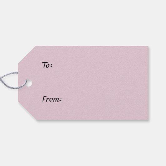 Rosa Kürbis mit schwarzem Bug Geschenkanhänger (Rückseite Horizontal)