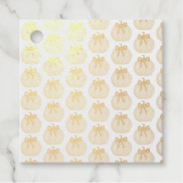 Rosa Kürbis mit schwarzem Bug Geschenkanhänger