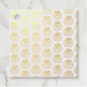 Rosa Kürbis mit schwarzem Bug Geschenkanhänger (Vorderseite)