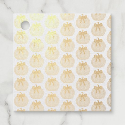 Rosa Kürbis mit schwarzem Bug Geschenkanhänger (Vorderseite)