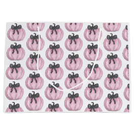 Rosa Kürbis mit schwarzem Bug Große Geschenktüte