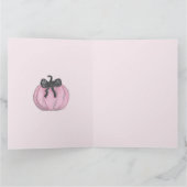 Rosa Kürbis mit schwarzem Bug Karte (Innenseite)
