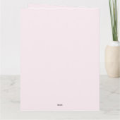 Rosa Kürbis mit schwarzem Bug Karte (Rückseite)