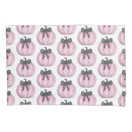 Rosa Kürbis mit schwarzem Bug Kissenbezug