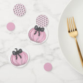 Rosa Kürbis mit schwarzem Bug Konfetti (Gruppe)