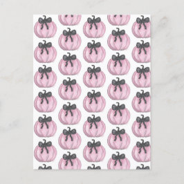Rosa Kürbis mit schwarzem Bug Postkarte