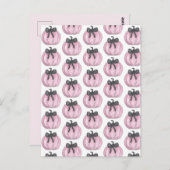 Rosa Kürbis mit schwarzem Bug Postkarte (Vorne/Hinten)