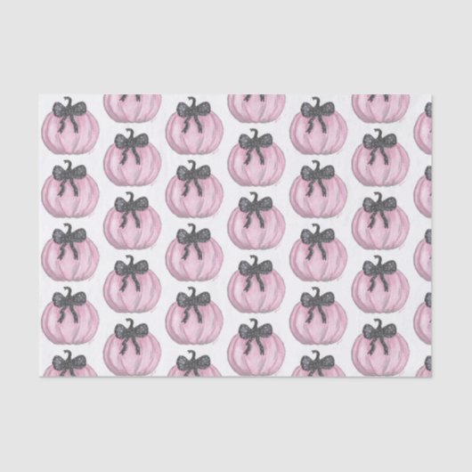 Rosa Kürbis mit schwarzem Bug Seidenpapier (Vorderseite)