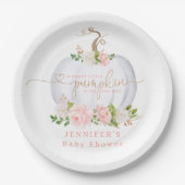 Rosa Kürbis Pappteller (Vorderseite)