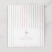 Rosa Kürbisgeklappte Menükarte Platzkarte (Außenseite Aufgefaltet)