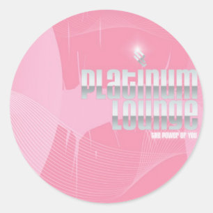 Rosa Kuss-Aufkleber Runder Aufkleber