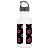 Rosa-Küsse Edelstahlflasche (Rückseite)