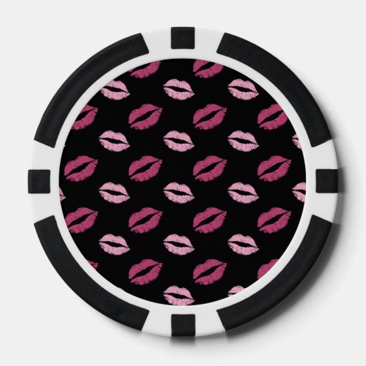 Rosa-Küsse Pokerchips (Vorderseite)