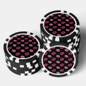 Rosa-Küsse Pokerchips (Stapel)