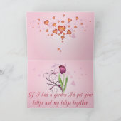 Rosa Küssen Lippen Valentine Karte (Innenseite)