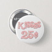 Rosa küsst 25 Cents Button (Vorne & Hinten)