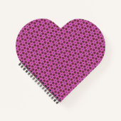 Rosa Labyrinth Heart Shaped Notebook Notizblock (Vorderseite)