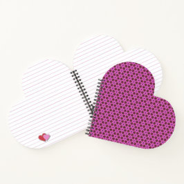 Rosa Labyrinth Heart Shaped Notebook Notizblock