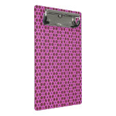 Rosa Labyrinth Mini Klemmbrett (Schrägansicht)