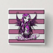 Rosa Lacey feenhafter Knopf Button (Vorderseite)