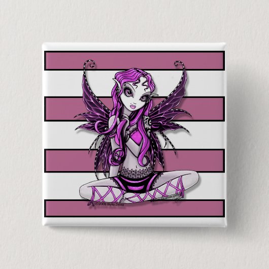 Rosa Lacey feenhafter Knopf Button (Vorderseite)