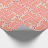 Rosa Lachs Musterfarben Geschenkpapier mischen (Ecke)