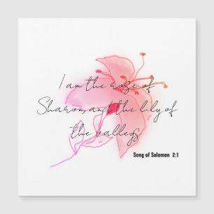 Rosa Lachsblütenmagnet Magnetkarte