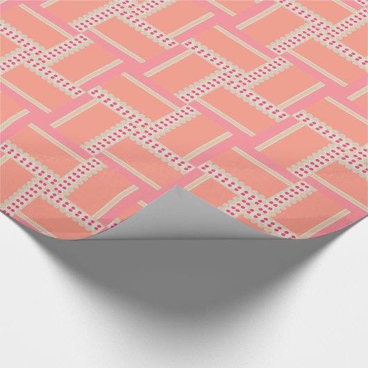 Rosa Lachsmusterfarben mischen Giftpapier Geschenkpapier (Ecke)