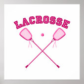 Rosa Lacrosse-Logo Poster (Vorne)