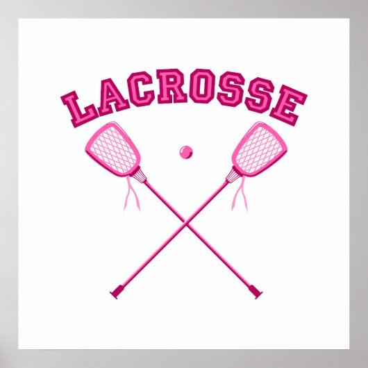 Rosa Lacrosse-Logo Poster (Vorne)