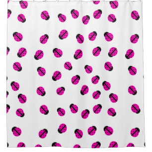 Rosa Lady Bug Duschvorhang