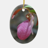 Rosa Lady Slipper Blume Ornament (Vorne)