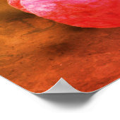 Rosa Lady Slipper Orchid Raindrop gestörte Kunst Poster (Ecke)