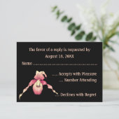 Rosa Lady Slipper Orchid RSVP Cards (Stehend Vorderseite)