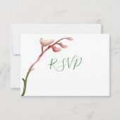 Rosa Lady Slipper Orchid RSVP Cards (Rückseite)