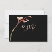 Rosa Lady Slipper Orchid RSVP Cards Karte (Rückseite)