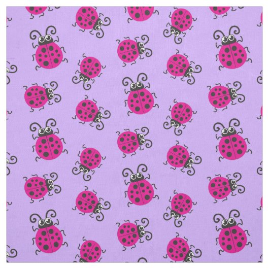 Rosa Ladybugs grafische Kunstmuster Stoff (Muster)
