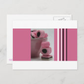 Rosa Lakritze Postkarte (Vorne/Hinten)