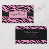 Rosa LakritzeZebra des Tüpfelchen auf dem i-311 Visitenkarte (Vorne/Hinten)