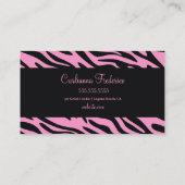 Rosa LakritzeZebra des Tüpfelchen auf dem i-311 Visitenkarte (Rückseite)