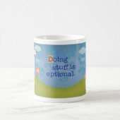 Rosa Lama auf Gipfel-Tasse Kaffeetasse (Mittel)